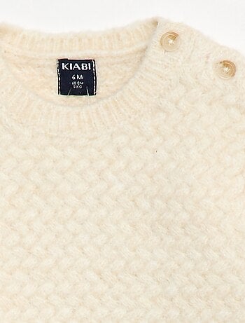 Camisola de gola redonda com torcidos