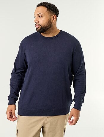 Camisola de gola redonda de malha fina