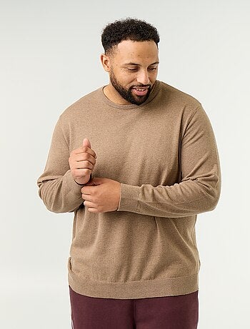 Camisola de gola redonda de malha fina