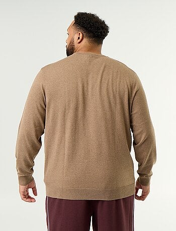 Camisola de gola redonda de malha fina