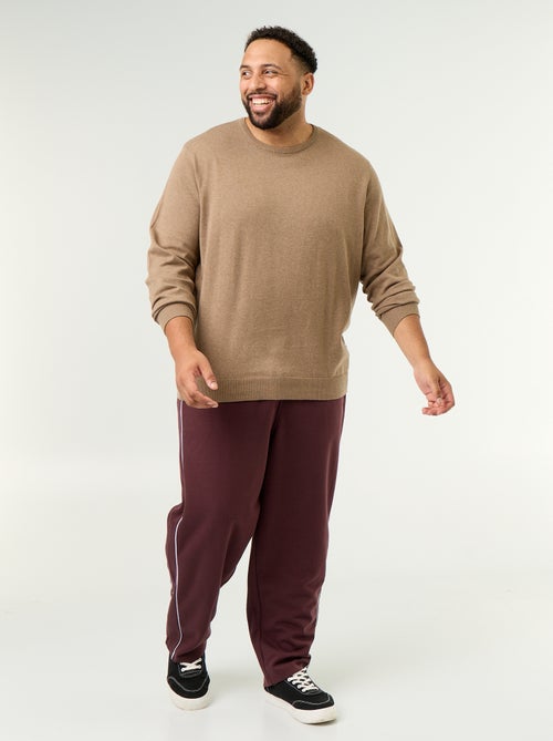 Camisola de gola redonda de malha fina - Kiabi