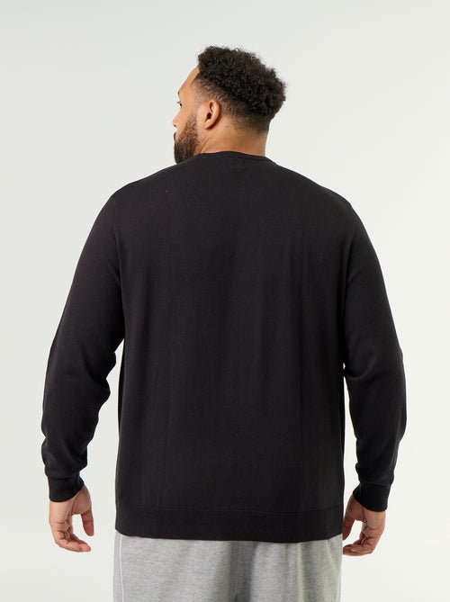 Camisola de gola redonda de malha fina - Kiabi