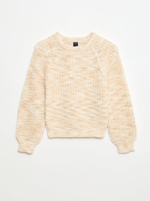 Camisola de gola redonda e mangas compridas - Kiabi