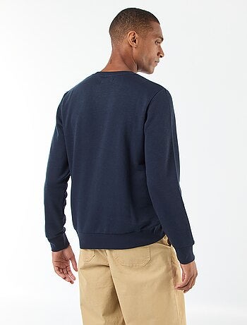 Camisola de gola redonda em algodão