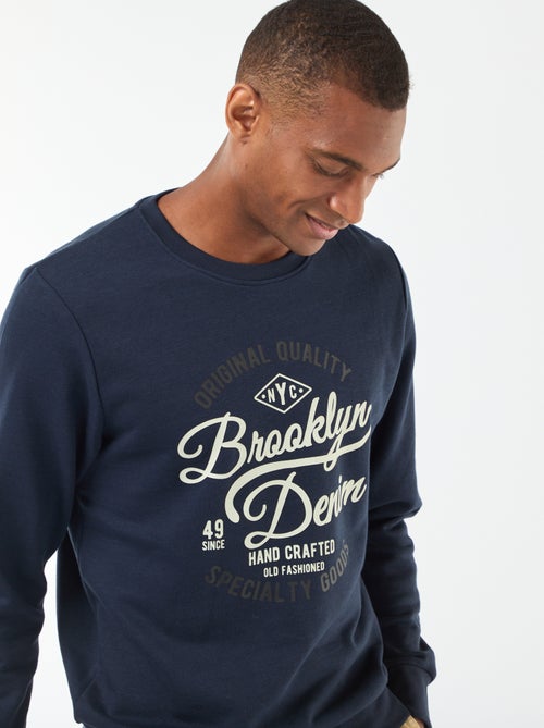 Camisola de gola redonda em algodão - Kiabi