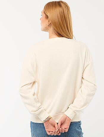 Sweat de gola redonda em french terry liso