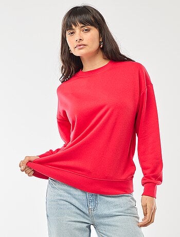 Sweat de gola redonda em french terry liso