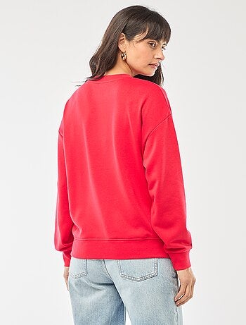 Sweat de gola redonda em french terry liso