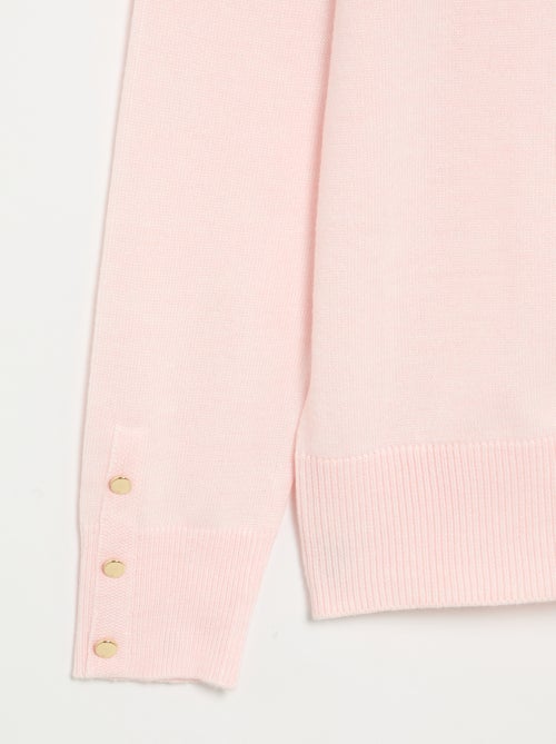 Camisola de gola redonda em malha fina - Kiabi