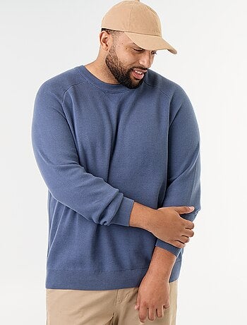 Camisola de gola redonda em malha grossa