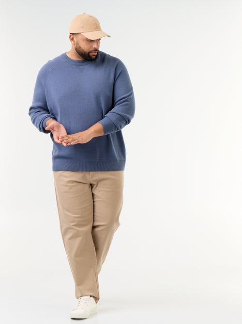 Camisola de gola redonda em malha grossa - Kiabi
