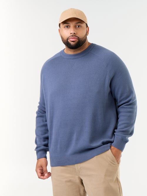 Camisola de gola redonda em malha grossa - Kiabi