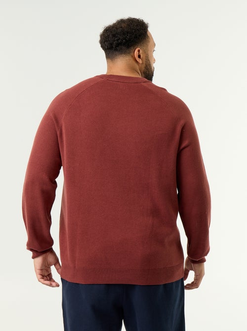 Camisola de gola redonda em malha grossa - Kiabi Camisola de gola redonda em malha grossa - Kiabi