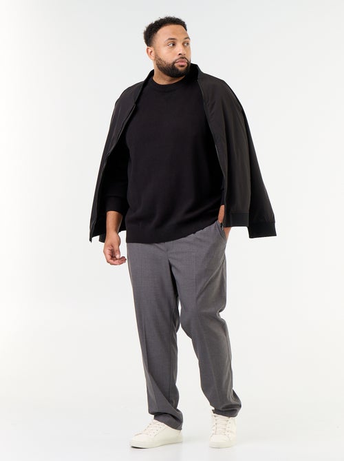 Camisola de gola redonda em malha grossa - Kiabi