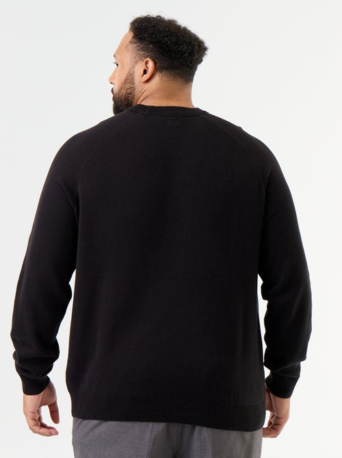 Camisola de gola redonda em malha grossa - Kiabi
