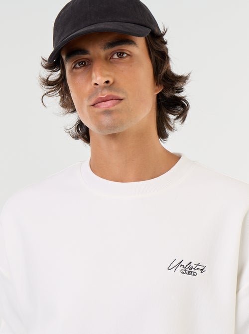 Camisola de gola redonda em malha piqué - Kiabi