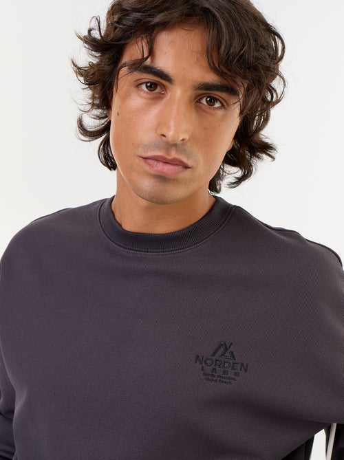 Camisola de gola redonda em malha piqué - Kiabi