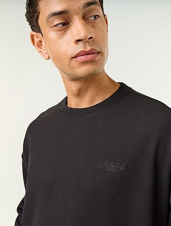 Camisola de gola redonda em malha piqué