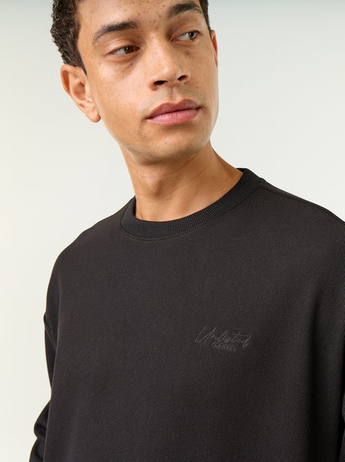 Camisola de gola redonda em malha piqué - Kiabi Camisola de gola redonda em malha piqué - Kiabi