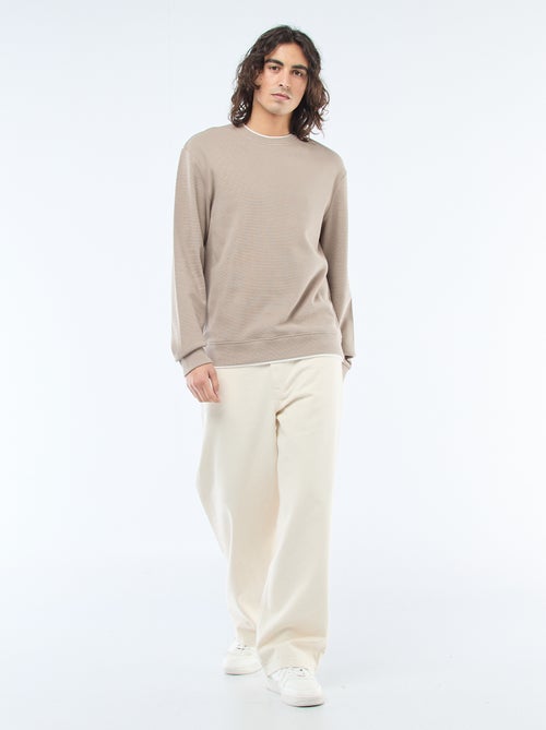 Camisola de gola redonda favo de mel - Kiabi