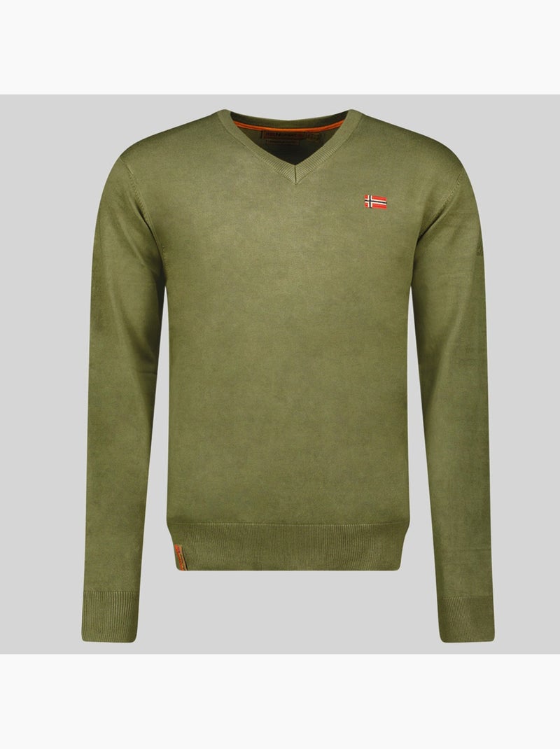 Camisola de gola redonda felin – geographical norway Verde oliva - Kiabi