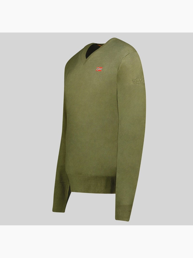 Camisola de gola redonda felin – geographical norway Verde oliva - Kiabi