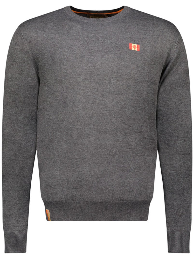 Camisola de gola redonda ferasmeak – canadian peak Cinza escuro - Kiabi