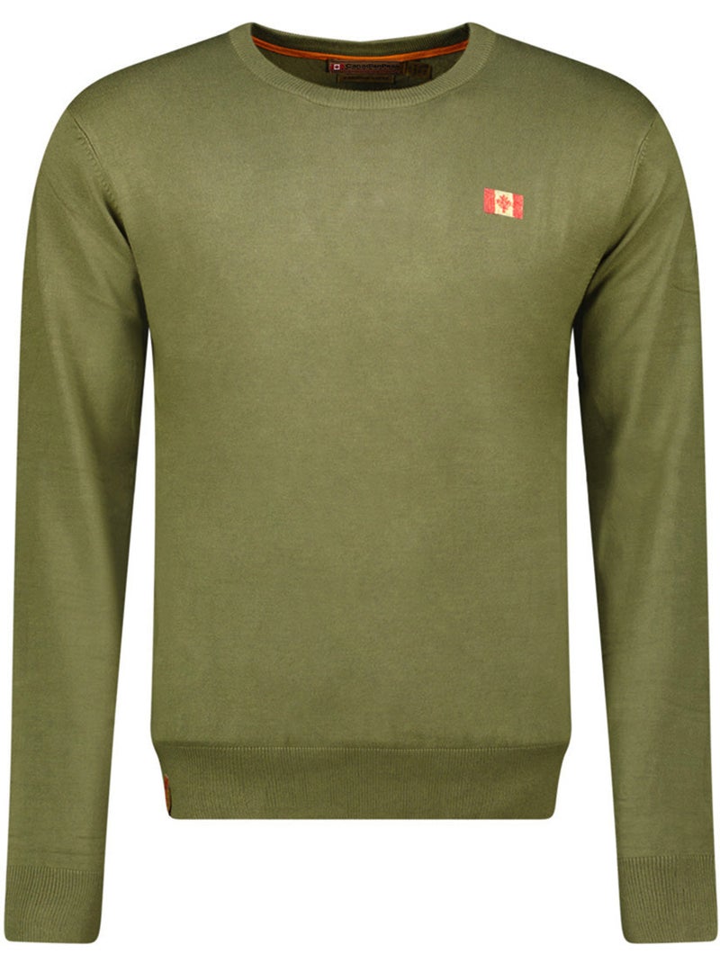Camisola de gola redonda ferasmeak – canadian peak Verde oliva - Kiabi
