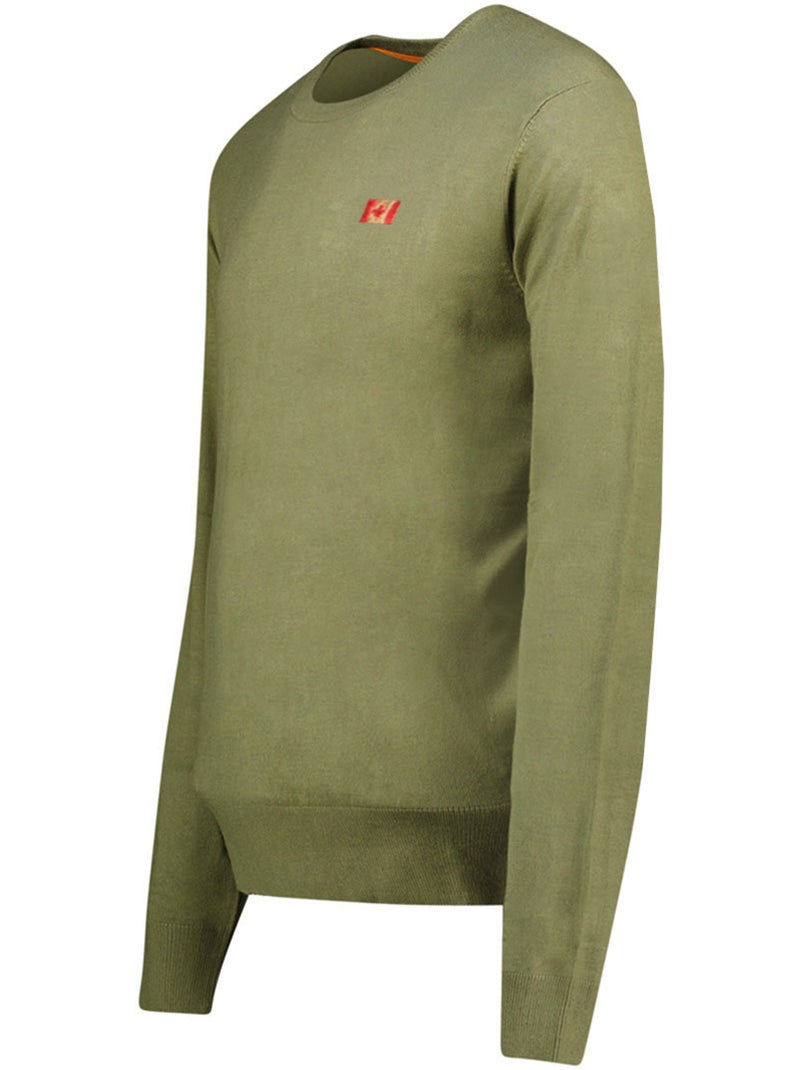 Camisola de gola redonda ferasmeak – canadian peak Verde oliva - Kiabi