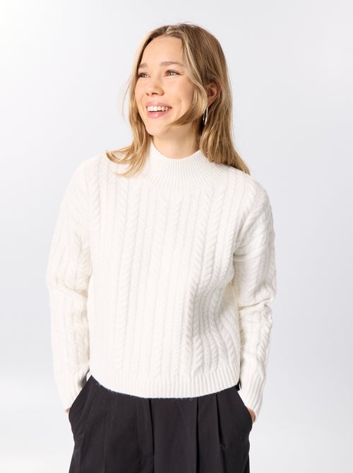Camisola de gola subida lisa - Kiabi