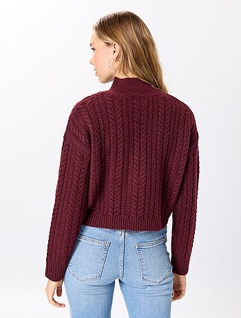 Camisola de gola subida lisa