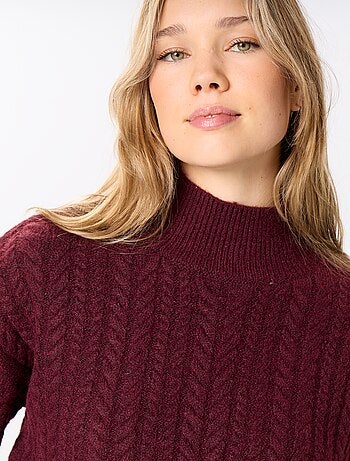 Camisola de gola subida lisa