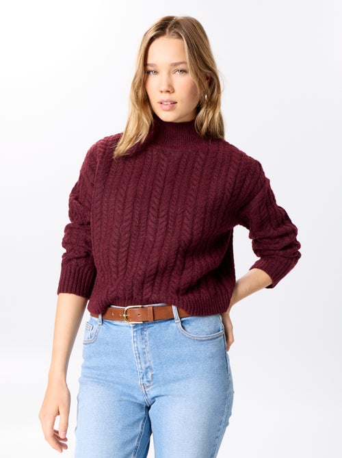 Camisola de gola subida lisa - Kiabi