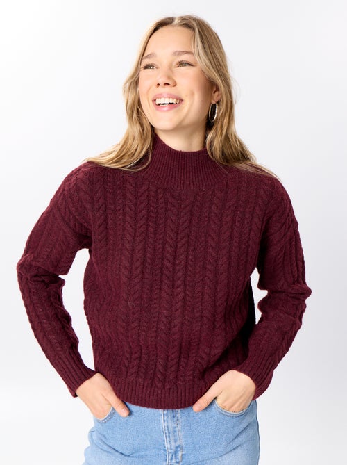 Camisola de gola subida lisa - Kiabi