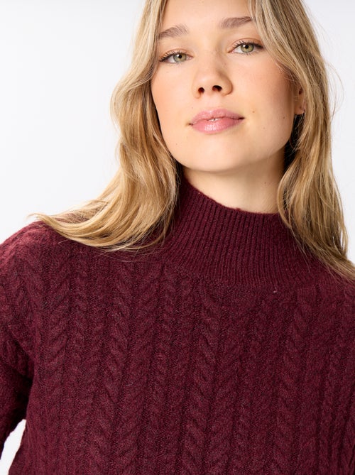 Camisola de gola subida lisa - Kiabi