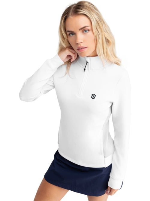Camisola de golfe com fecho zipper de um quarto para mulher - Kiabi
