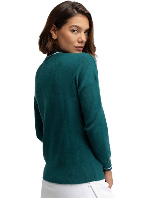 Camisola de golfe de malha com decote em v para mulher - Kiabi