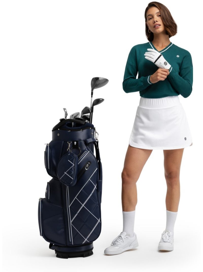 Camisola de golfe de malha com decote em v para mulher Verde - Kiabi
