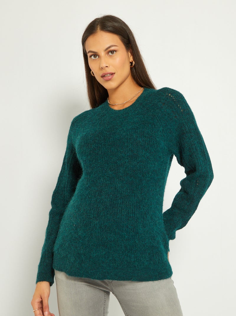 Camisola de grávida ajurada VERDE - Kiabi