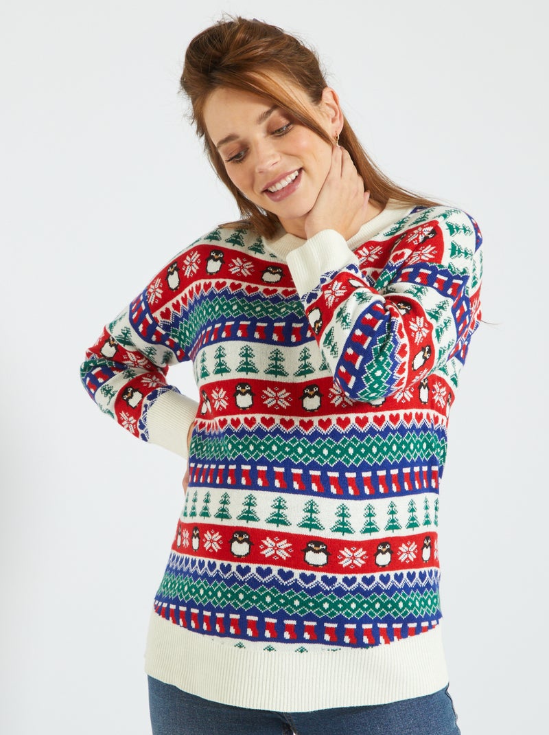 Camisola de grávida de Natal VERDE - Kiabi