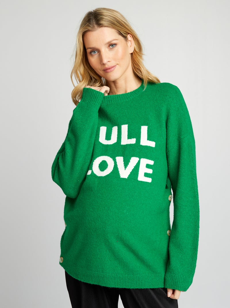 Camisola de grávida e de amamentação VERDE - Kiabi