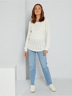 Camisola de grávida em malha perfurada - Kiabi