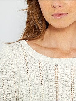 Camisola de grávida em malha perfurada - Kiabi