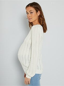Camisola de grávida em malha perfurada - Kiabi