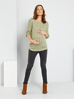 Camisola de grávida em malha perfurada - Kiabi