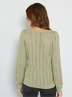 Camisola de grávida em malha perfurada - Kiabi