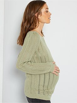 Camisola de grávida em malha perfurada - Kiabi