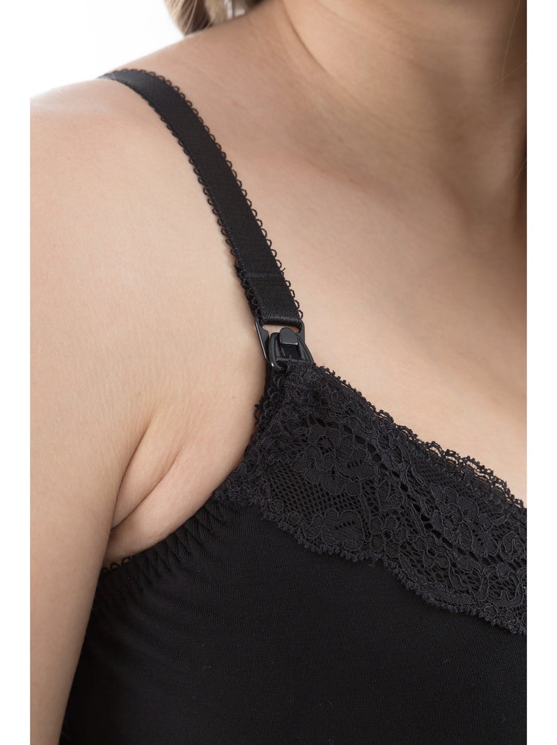 Camisola de gravidez e amamentação la magie noire 'bogema' Preto - Kiabi