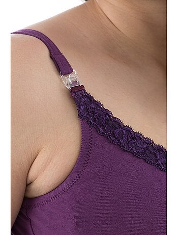 Camisola de gravidez e amamentação lilas 'bogema'