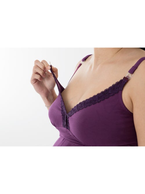 Camisola de gravidez e amamentação lilas 'bogema' - Kiabi
